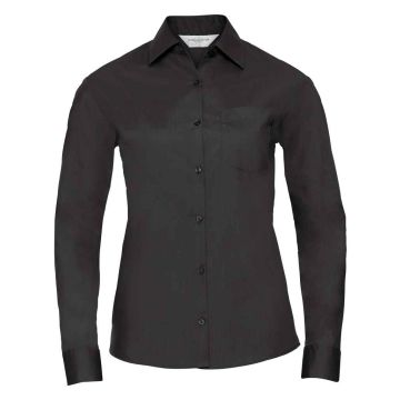 Russell Collection Ladies Long Sleeve Easy Care Poplin Shirt 934F