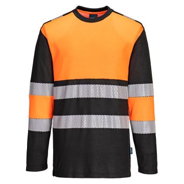 PW3 Hi-Vis Cotton Comfort Class 1 T-Shirt L/S PW312