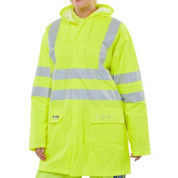 Beeswift Fire Retardant Hi-Vis Anti-Static Jacket CFRLR55SY