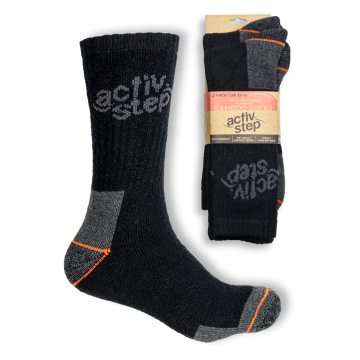 Activ-Step Durable & Breathable Bamboo Socks - Pack of 2 Pairs