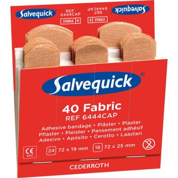 Salvequick Fabric Plasters Refill - Box of 6 Packs (40 plasters per pack)