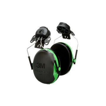 3M Peltor Helmet Ear Defenders X1P3 Black/Green SNR26