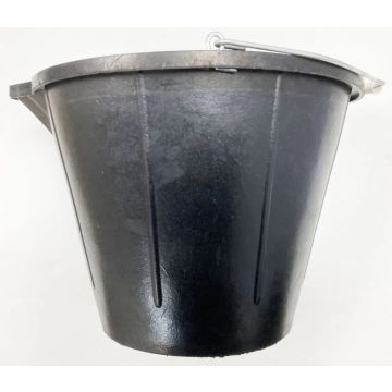Rubber Bucket Black 14L