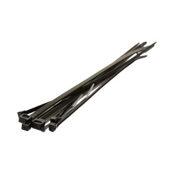 Black Cable Ties 300X4.8mm (Pk 100)