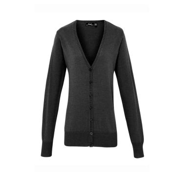 Premier Ladies Cotton Acrylic V Neck Cardigan PR697