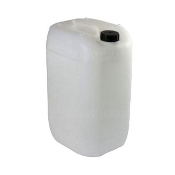 Empty White Drum 25L with 59mm Black Screwtop Cap