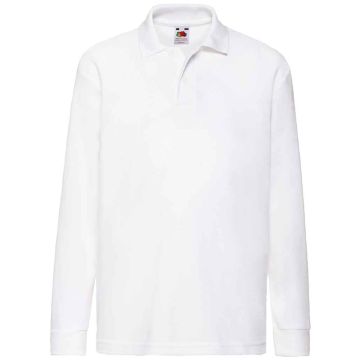 Fruit of the Loom Kids Long Sleeve Poly/Cotton Pique Polo Shirt SS45B
