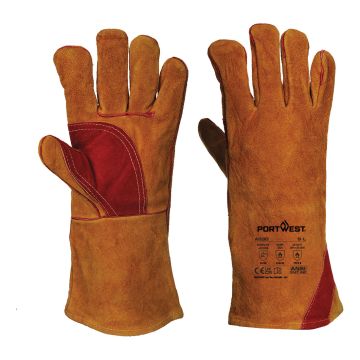 Welders 330 Split Leather Reinforced Palm Gauntlet A530