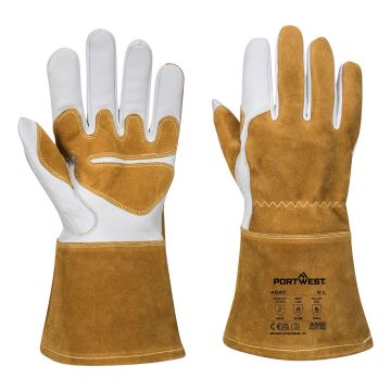 MIG Welders 320 Grain Leather Reinforced Gauntlet  A540