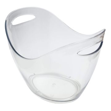 Ice Bucket/Champagne Cooler Clear Plastic 8 Litre