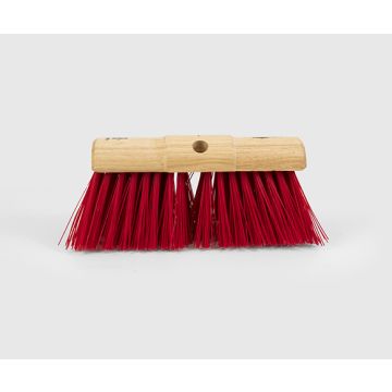 P12 Stiff PVC Yard Broom 330mm Red