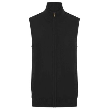 Henbury Sleeveless Zip Through Jumper H711