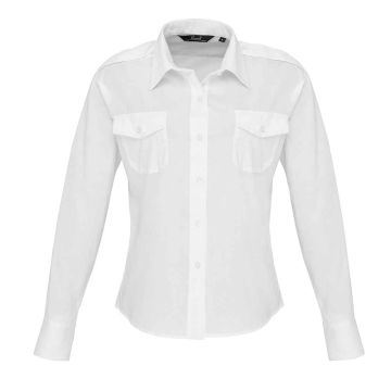 Premier Ladies Long Sleeve Pilot Shirt PR310