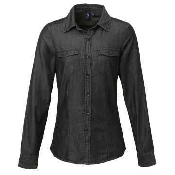 Premier Ladies Jeans Stitch Denim Shirt PR322