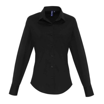 Premier Ladies Long Sleeve Stretch Fit Poplin Shirt PR344
