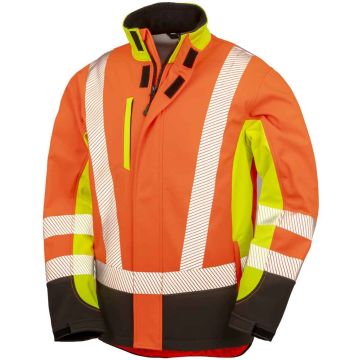Result Recycled Three Layer Printable 3-Tone Safety Soft Shell Jacket RS506