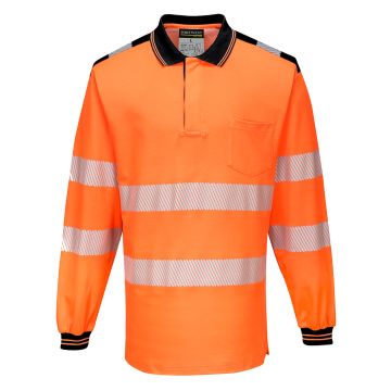 PW3 Hi-Vis Cotton Comfort Polo Shirt L/S T184