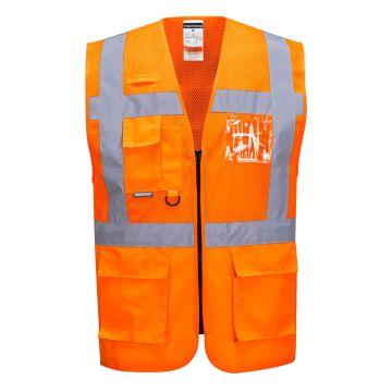 Madrid Hi-Vis Half Mesh Executive Vest C496