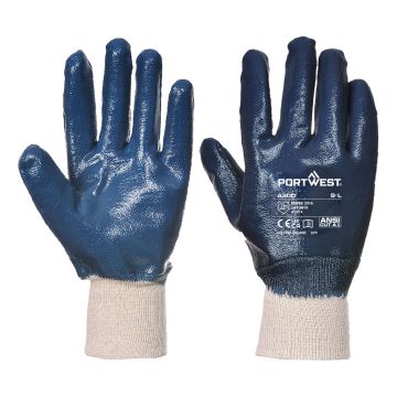 Grip 12 Nitrile Full Dipped Knitwrist Glove  A300