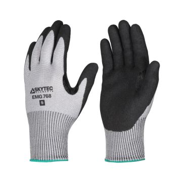 Skytec Cut Level F / A6 Cut Resistant Glove with Nitrile Sandy Coating EMG768