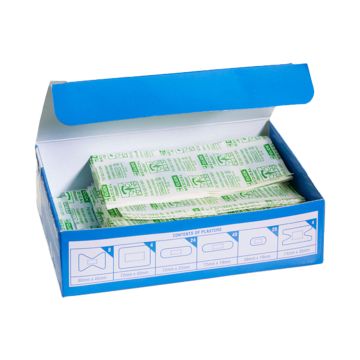 Assorted Blue Detectable Waterproof Plasters (100)