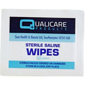 Sterile Saline Cleansing Wipes Pack/100