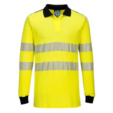 PW3 Modaflame Knit Hi-Vis FR Long Sleeve Polo Shirt FR702