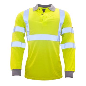 FR AS Hi-Viz Long Sleeve Polo FR77