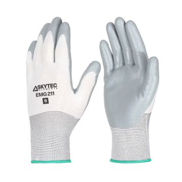 Skytec Multi-Purpose Polyester / Flat Nitrile Palm Coated Glove EMG211