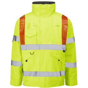 PORTMORE Leo EcoViz 4K Baffle Lined Bomber Jacket with Red Braces J03