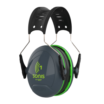 Sonis®1 Adjustable Ear Defenders 27dB SNR Grey/Green