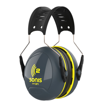 Sonis®2 Adjustable Ear Defenders 31dB SNR Grey/Yellow