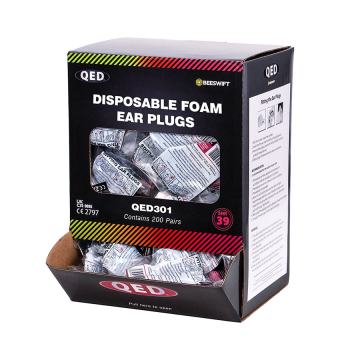 QED Disposable Foam Ear Plugs QED301 (box of 200)