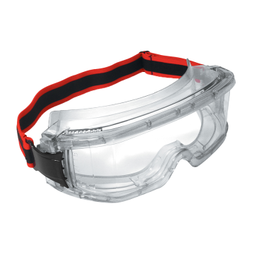 Atlantic™ Safety Goggles Clear Anti-mist Lens Black/Red Strap