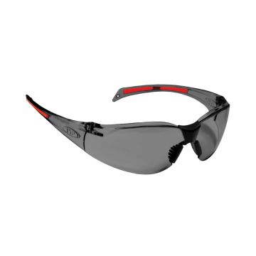 Stealth™ 8000 Safety Specs - Smoke Anti-scratch Lenses - Black/Red Frames