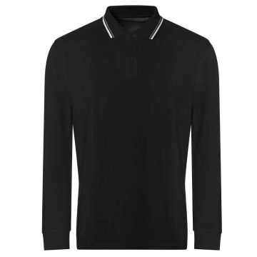 AWDis Long Sleeve Tipped 100 Polo Shirt JP103