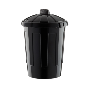 Black 80lt Dustbin & Press Lid
