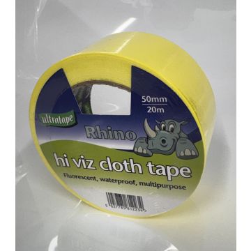 Ultratape Rhino Gaffer Tape 50mm x 20m - Hi-Vis Yellow