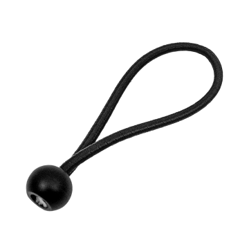 6" Bungee Ball 200mm length Black (Pk 12)
