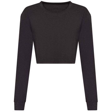 AWDis Ladies Long Sleeve Cropped T-Shirt JT016
