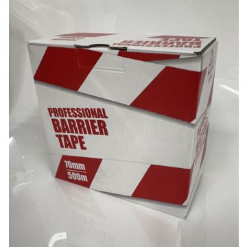 Barrier Tape Non/Adhesive 7cmx500m - Red/White