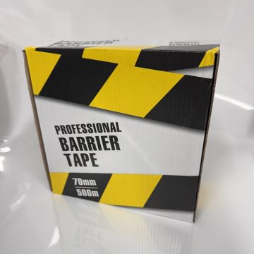 Hazard Tape Non-Adhesive 7cmx500m - Black/Yellow