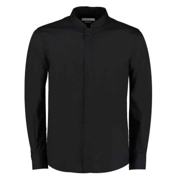 Kustom Kit Long Sleeve Tailored Mandarin Collar Shirt K161