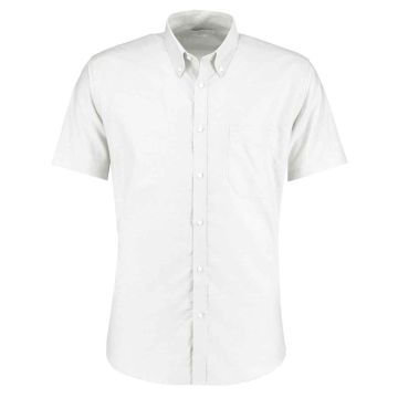 Kustom Kit Short Sleeve Slim Fit Oxford Shirt K183