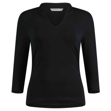 Kustom Kit Ladies 3/4 Sleeve Mandarin Collar Top K785
