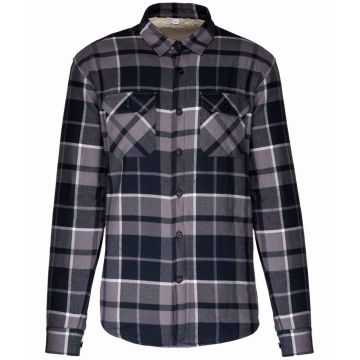 Kariban Sherpa Lined Checked Shirt Jacket KB579