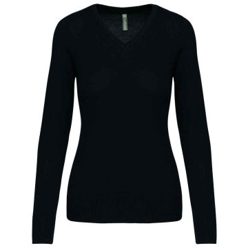 Kariban Ladies Cotton Acrylic V Neck Sweater KB966