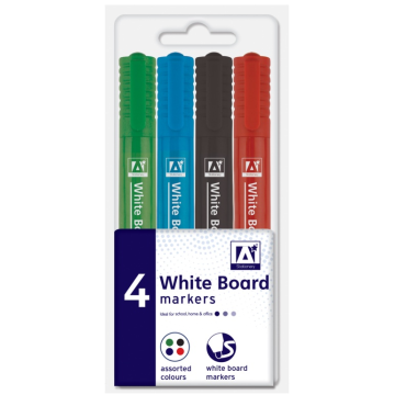 Dry Wipe White Board Markers (Pack of 4)