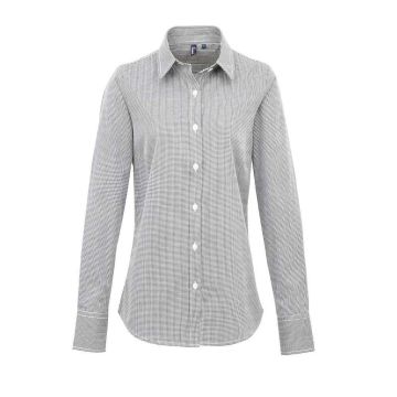 Premier Ladies Gingham Long Sleeve Shirt PR320