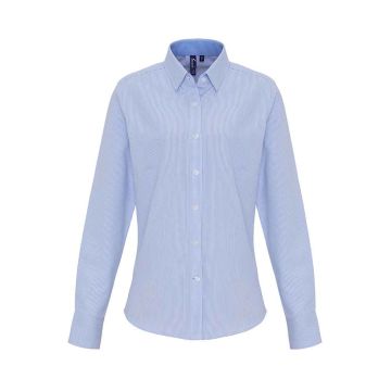 Premier Ladies Long Sleeve Striped Oxford Shirt PR338